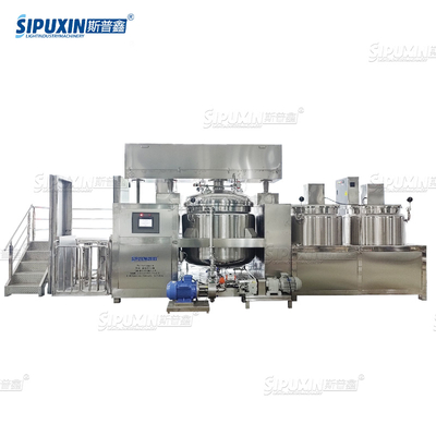 كريمة مستحضرات التجميل 50L 100L آلات مستحلب معدات الخزان معدات الخزانات الخلاط Siemens صناعة مستحضرات التجميل المحرك